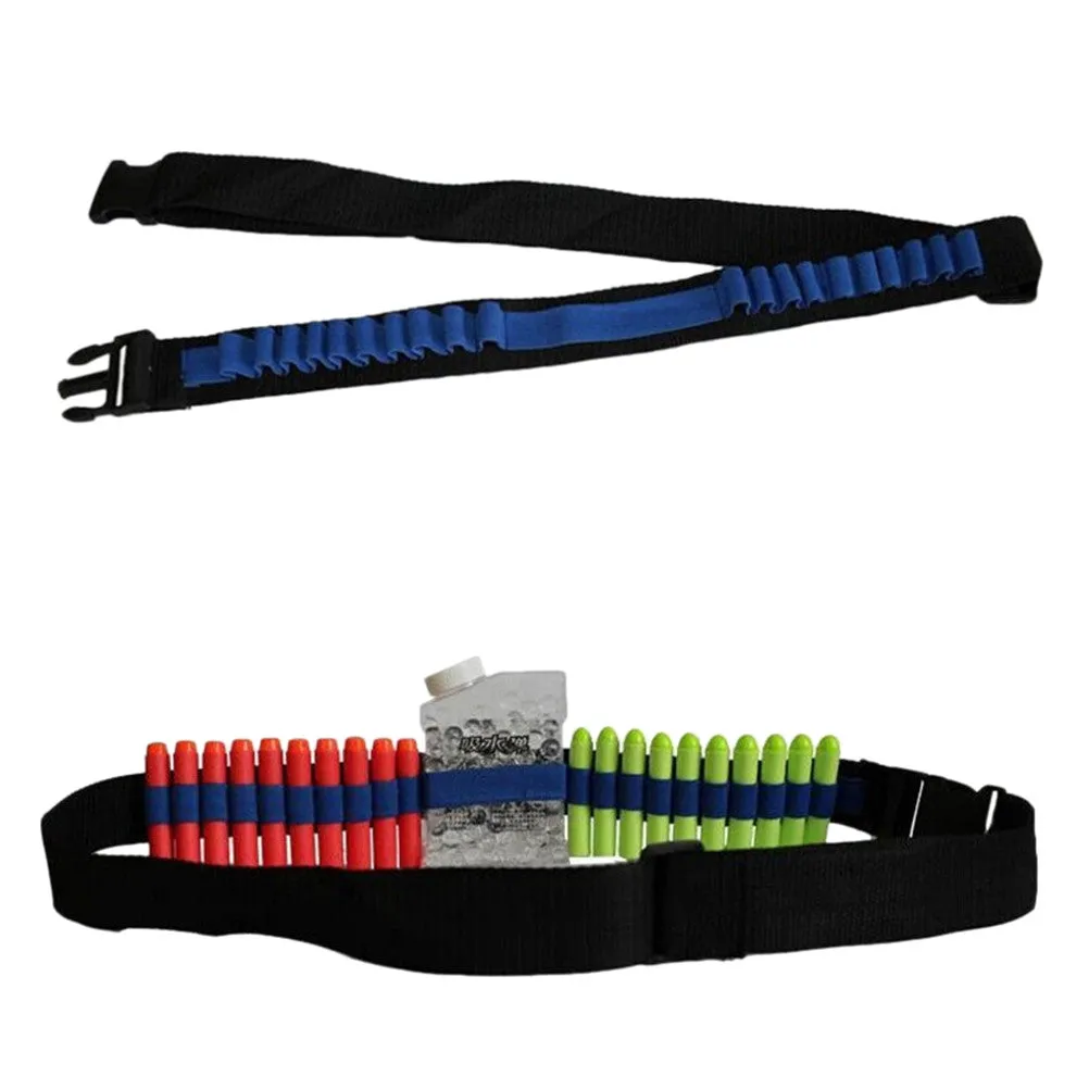 1Pc Newest Black Blue Bandolier Shoulder Strap For Toys Guns Bullet Blasters