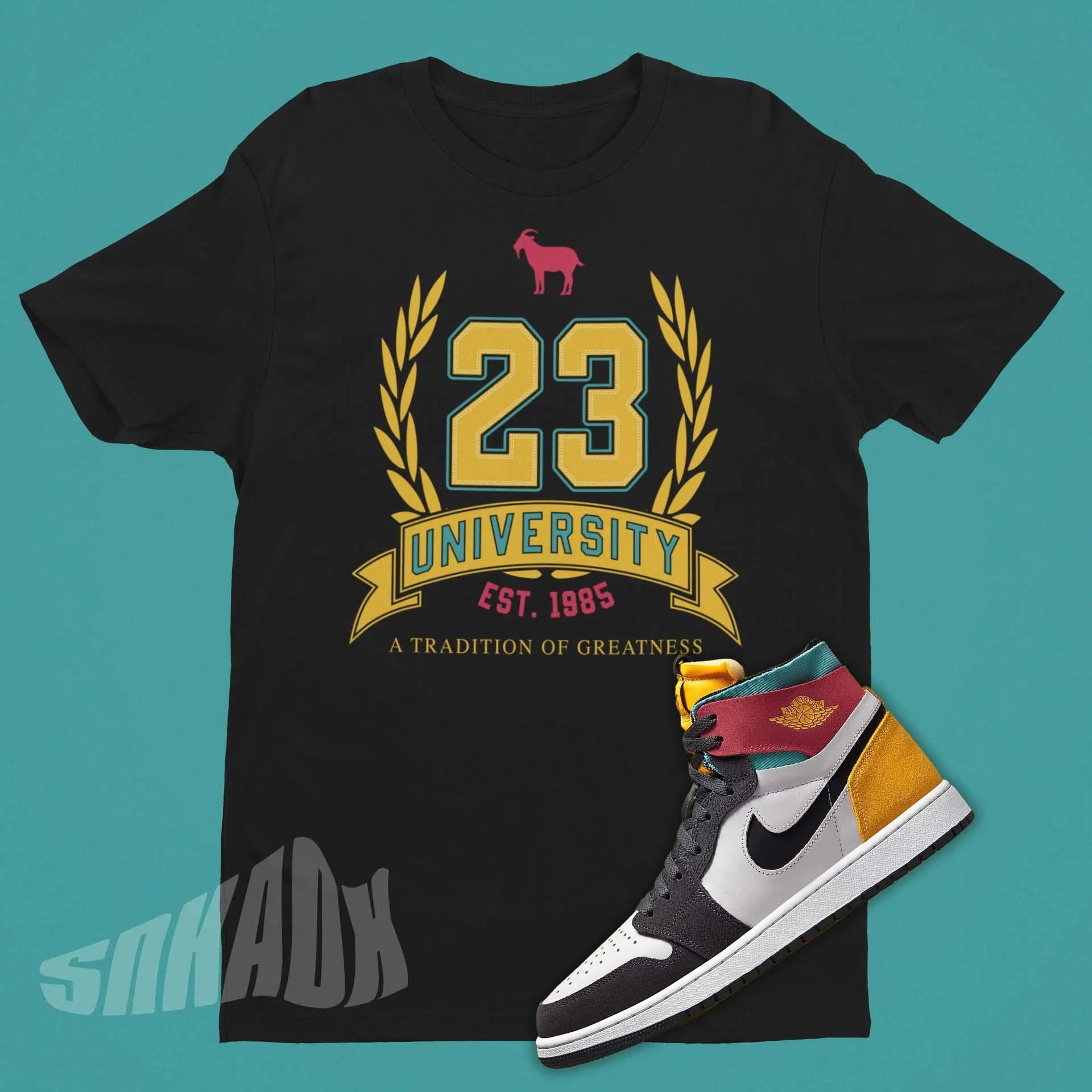 23 University GOAT Shirt To Match Air Jordan 1 Zoom CMFT Anthracite