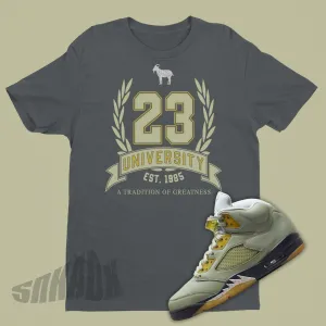 23 University Shirt To Match Air Jordan 5 Jade Horizon