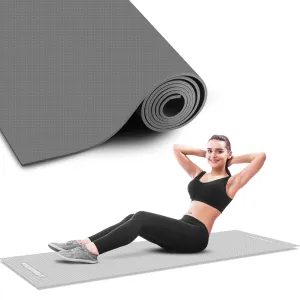 4mm thick Premium Exercise Grey Colour Yoga Mat | Ultra-Dense Cushioning for Support and Stability in Yoga | Eco-Friendly Non-Slip Yoga Mat for Gym and Any General Fitness(Made In India)