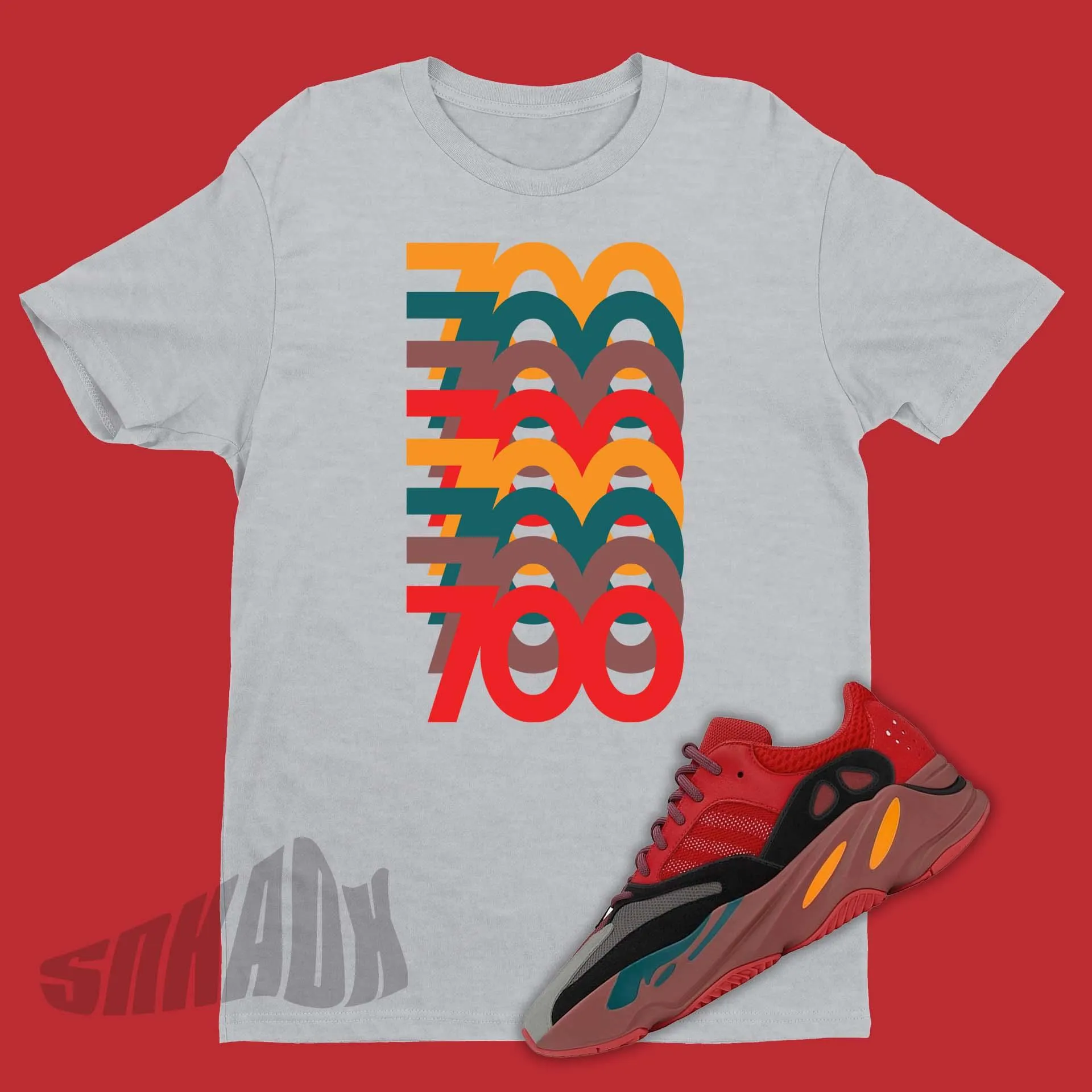 700 Stack Shirt To Match Yeezy Boost 700 Hi-Res Red