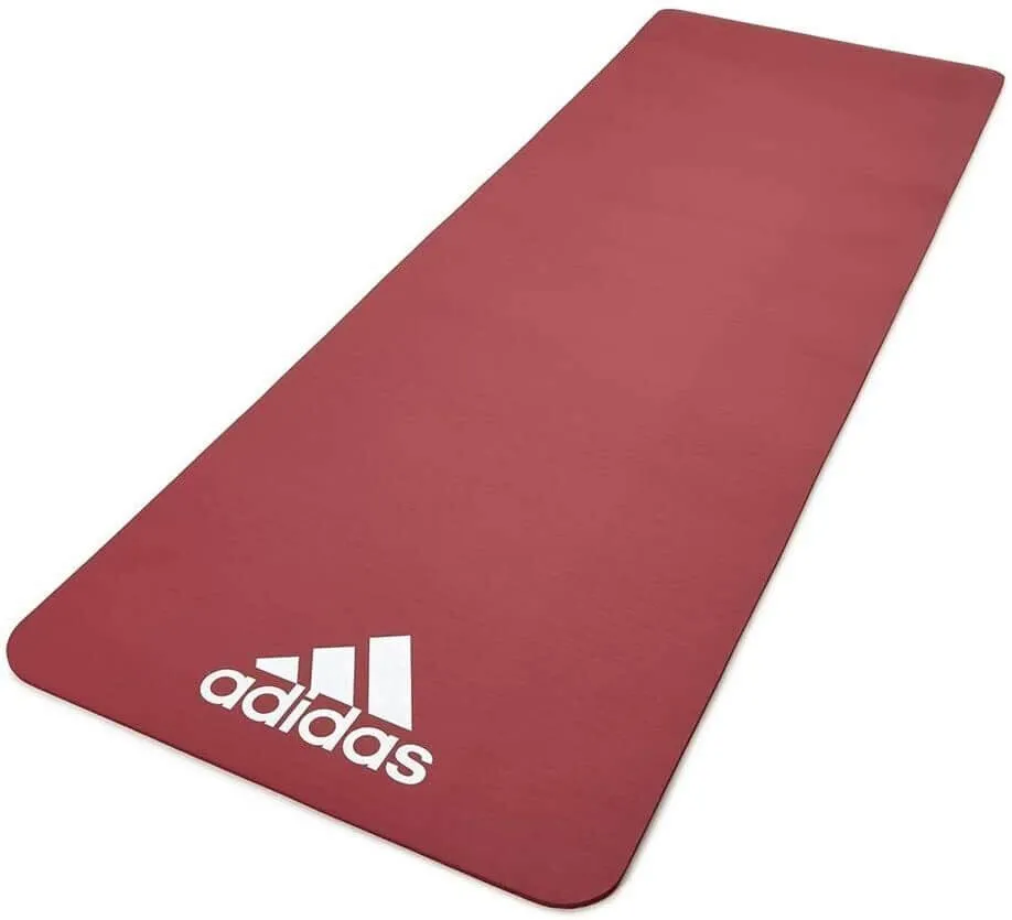 Adidas Fitness Mat 7mm Exercise Training Floor Gym Yoga Judo Pilates  - Red