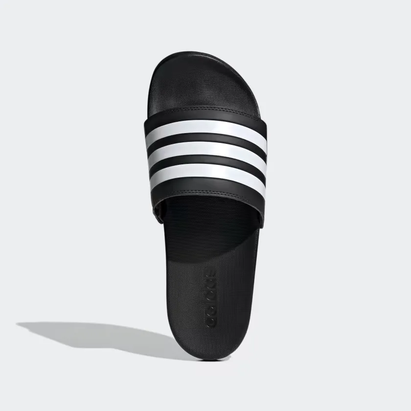 Adidas Men's Adilette Comfort Slides - Core Black / Cloud White