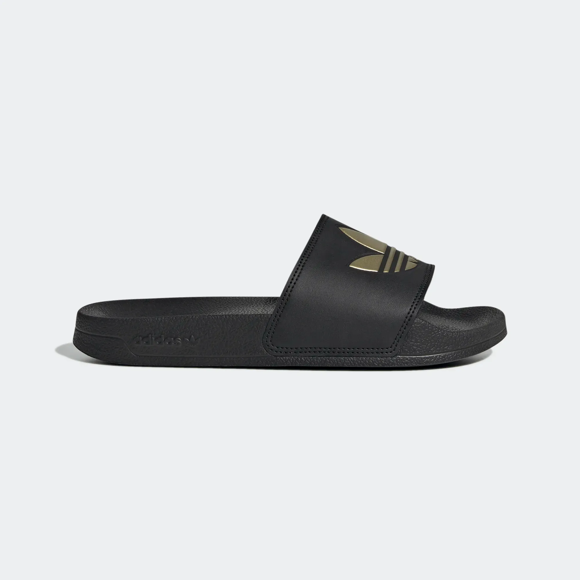 Adidas Women's Adilette Lite Slides - Core Black / Matte Gold