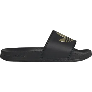 Adidas Women's Adilette Lite Slides - Core Black / Matte Gold