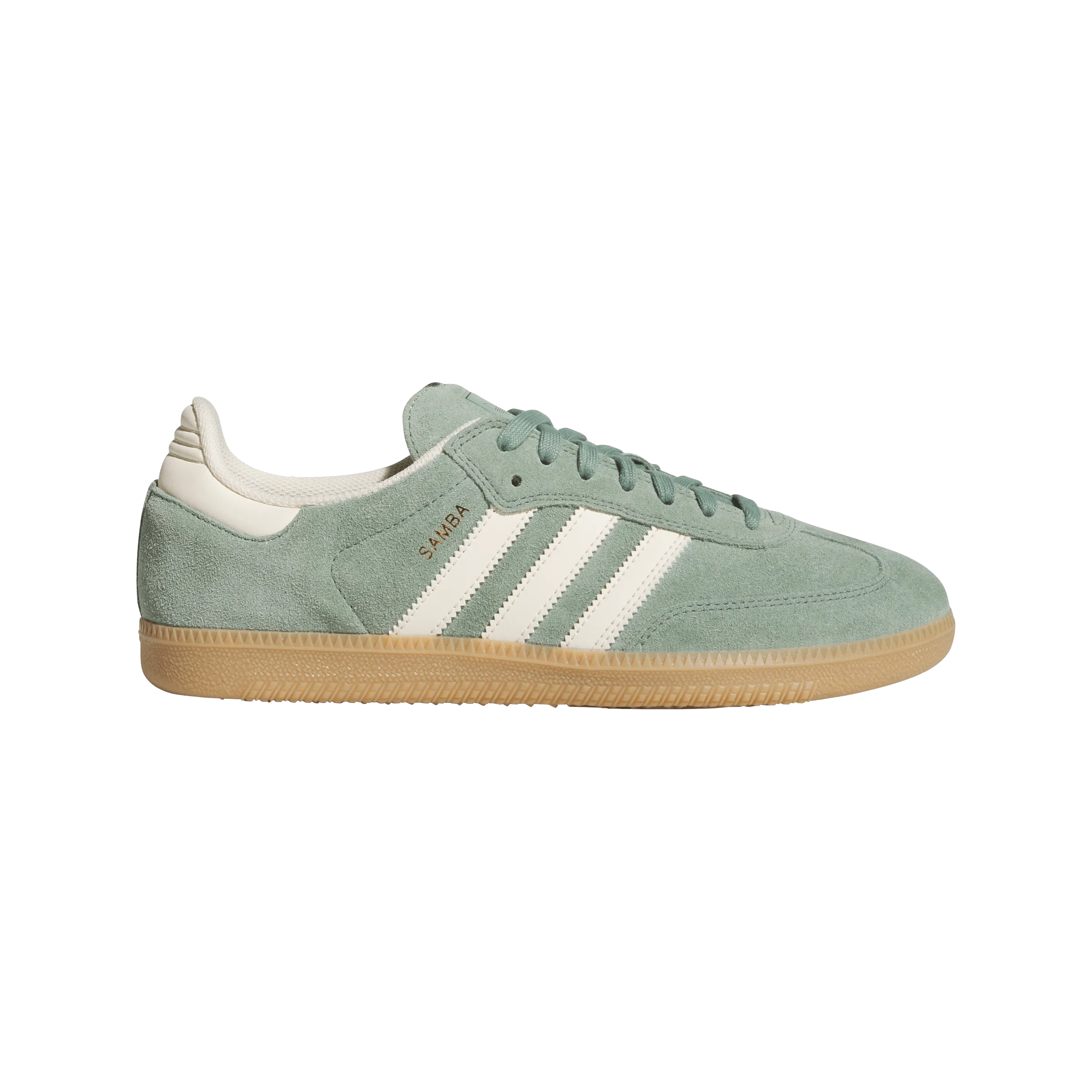 ADIDAS Women's Samba Shoes Silver Green/Wonder White/Gold Metallic