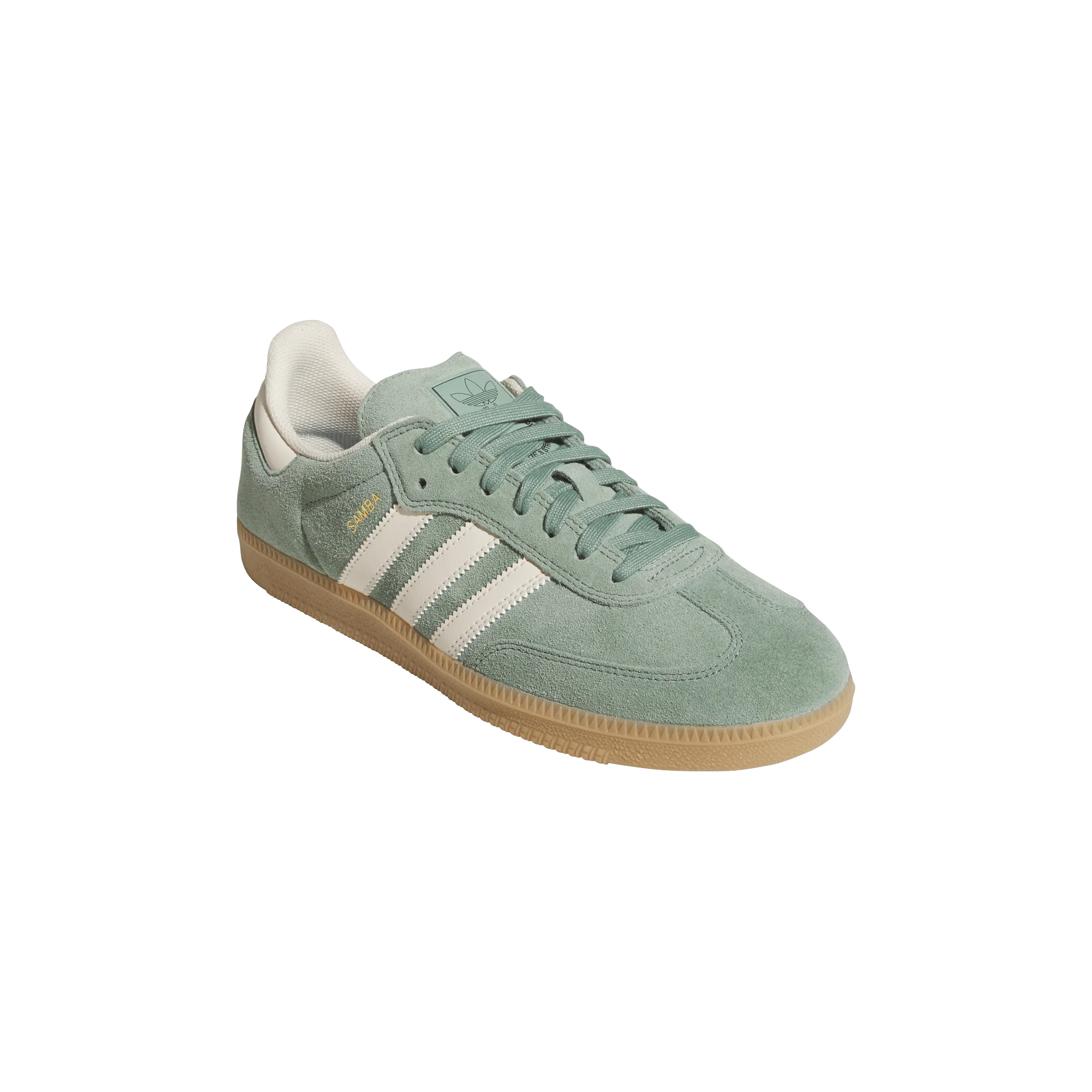 ADIDAS Women's Samba Shoes Silver Green/Wonder White/Gold Metallic