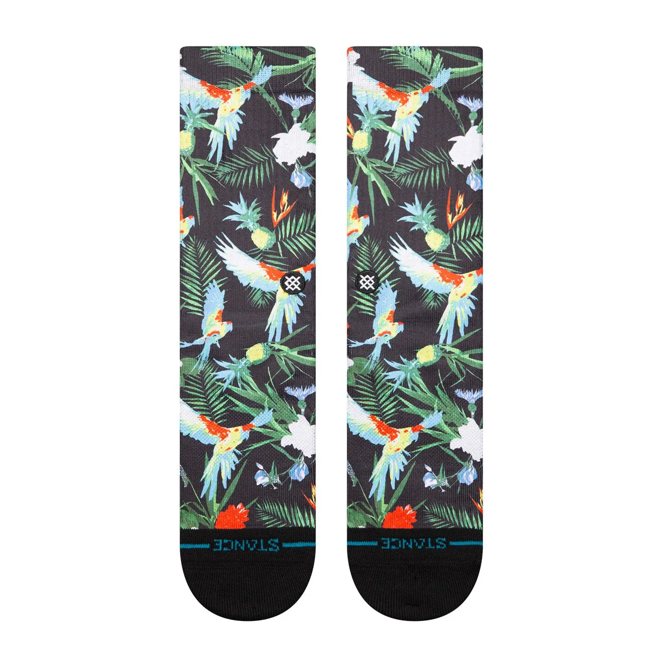 Adult Crew Socks - Bird Cage Crew - Black