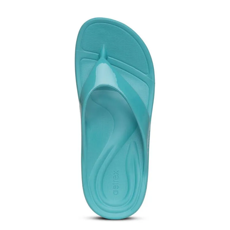 Aetrex Maui Aqua Women's Flips