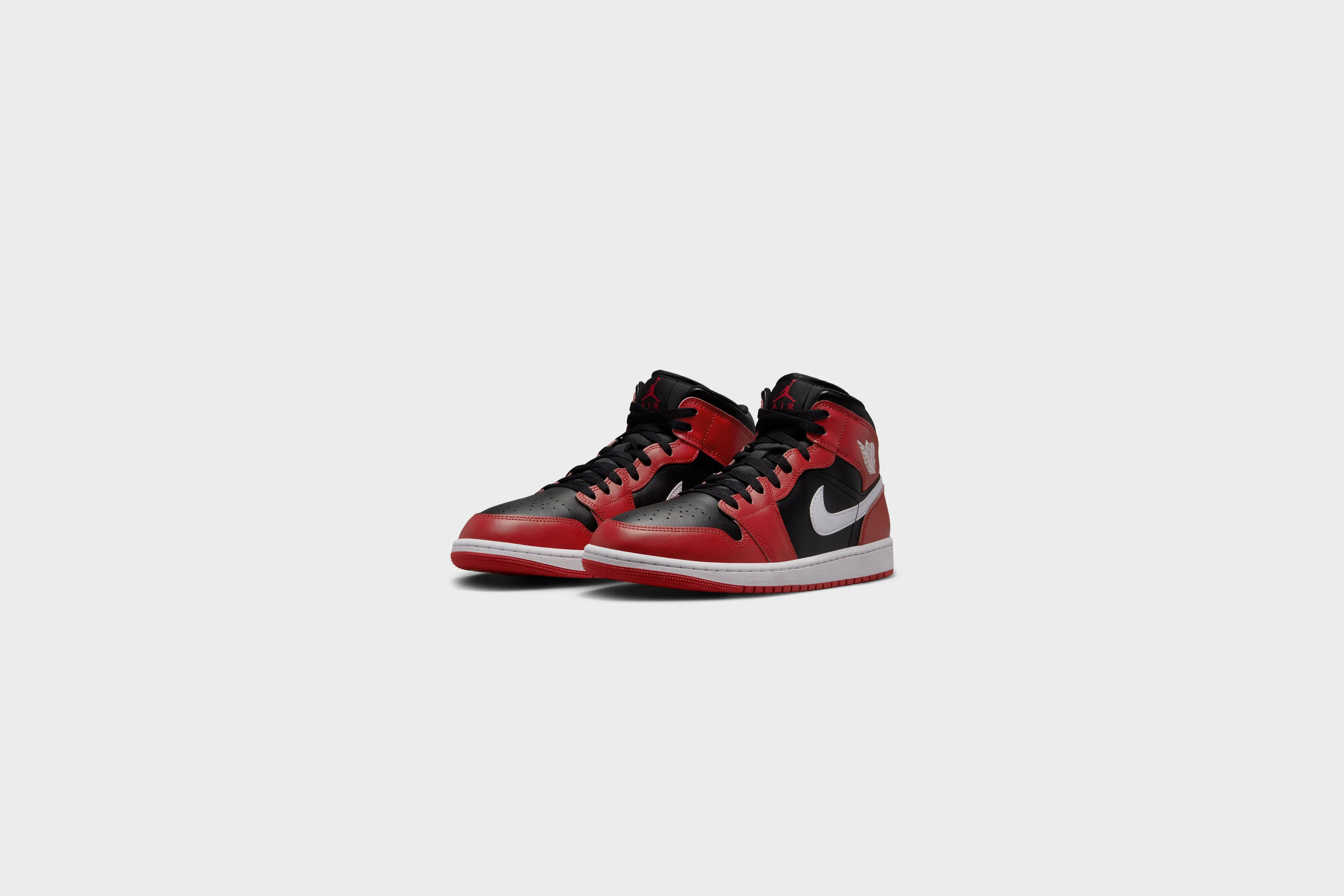 Air Jordan 1 Mid (Black/White-Gym Red)