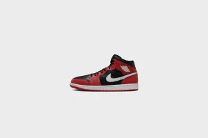 Air Jordan 1 Mid (Black/White-Gym Red)