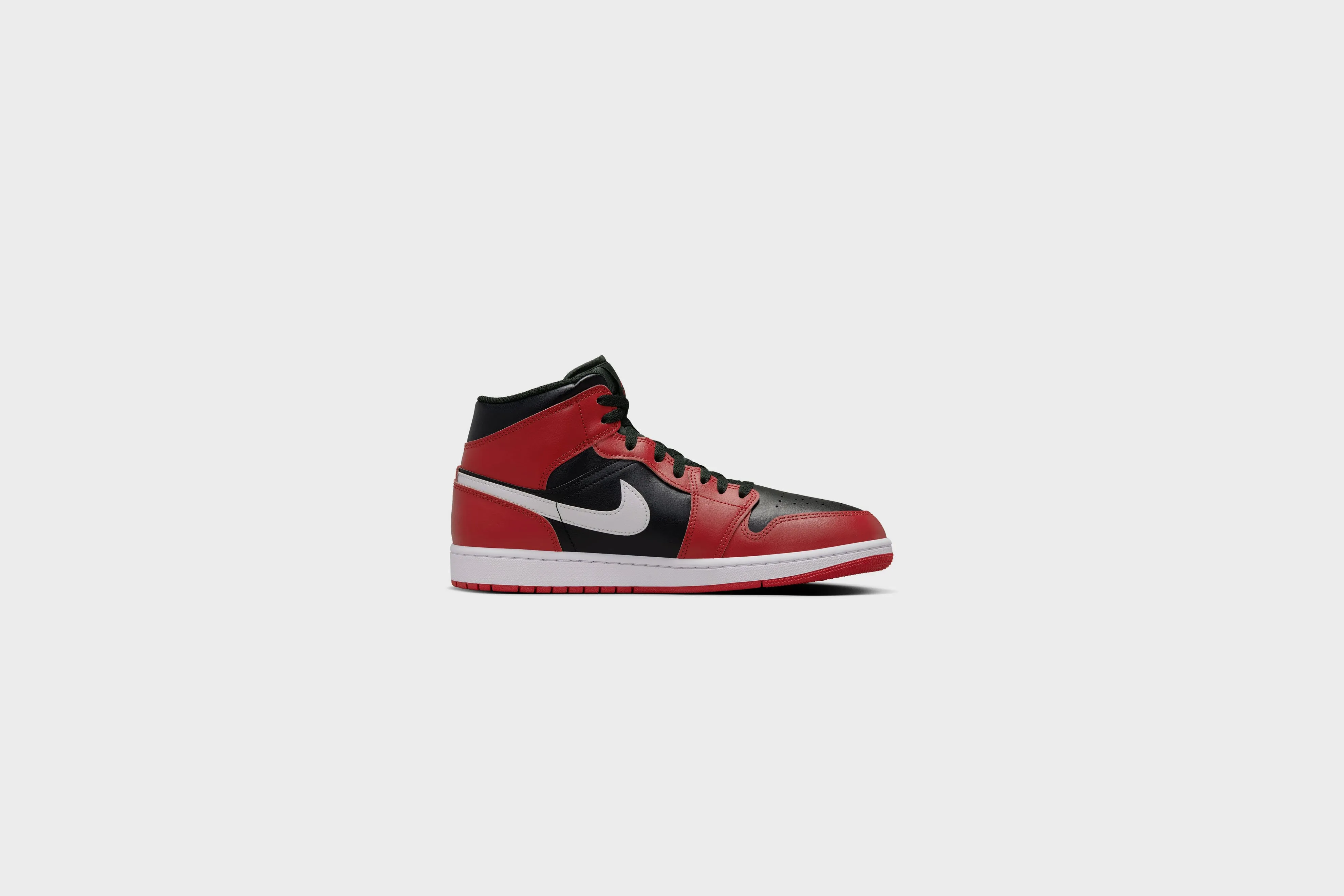 Air Jordan 1 Mid (Black/White-Gym Red)