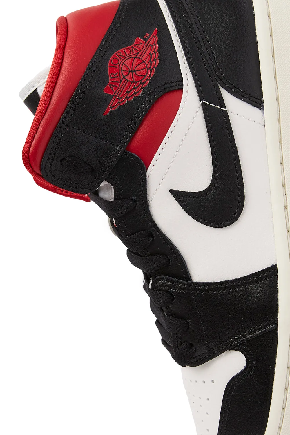 Air Jordan Womens 1 Mid 'Black/Gym Red/Sail'