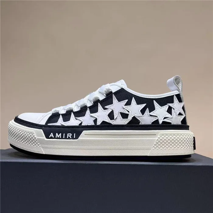 AMR Men Stars Court Low Black and White Sneakers-196