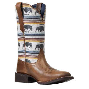 Ariat Ladies Circuit Savanna Ash Brown Square Toe Boots 10040423