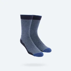 Atlas Dress Sock - Blue Mini Stripe