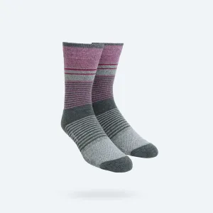 Atlas Dress Sock - Purple Heather Fade Stripe