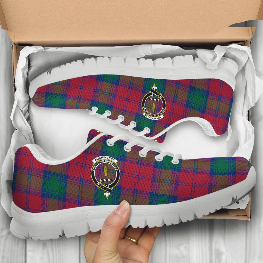 Auchinleck (Affleck) Tartan Sneakers with Family Crest