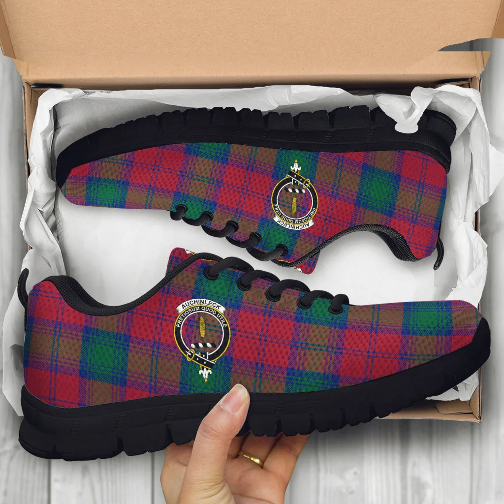 Auchinleck (Affleck) Tartan Sneakers with Family Crest