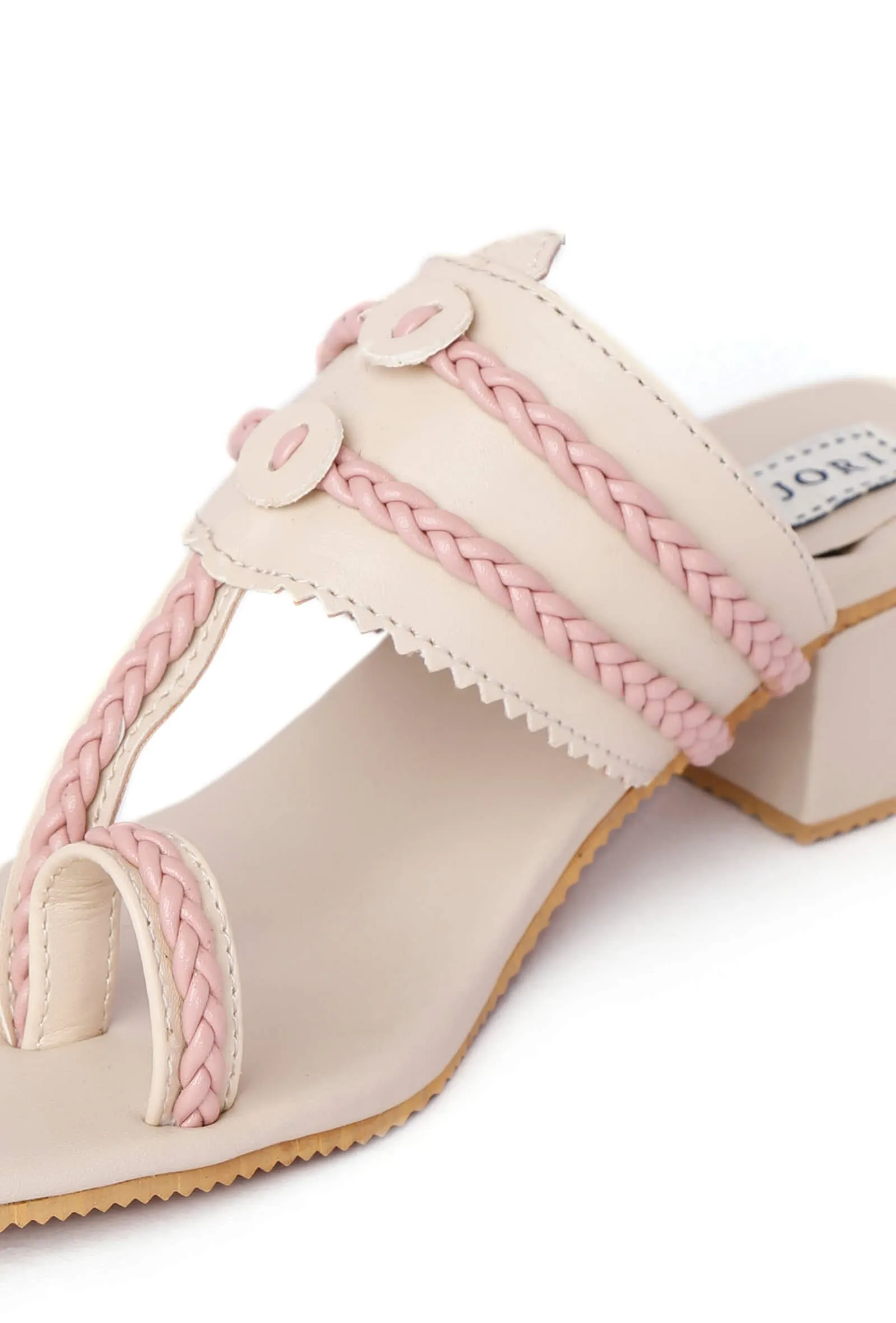 Baby Pink Tan Cruelty Free Leather Sandals