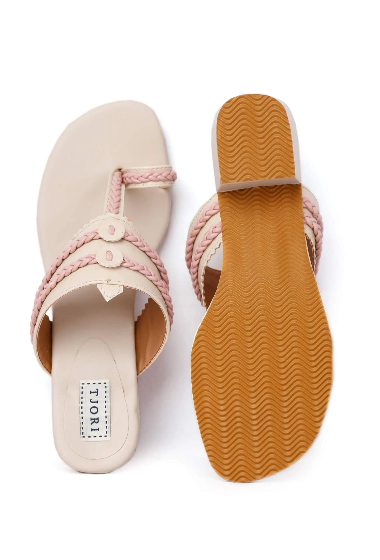 Baby Pink Tan Cruelty Free Leather Sandals