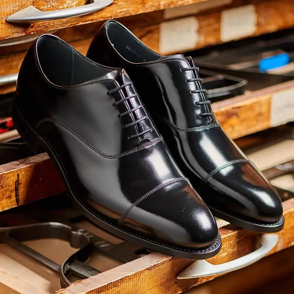 BARKER Winsford Shoes - Mens Oxford - Black Polish