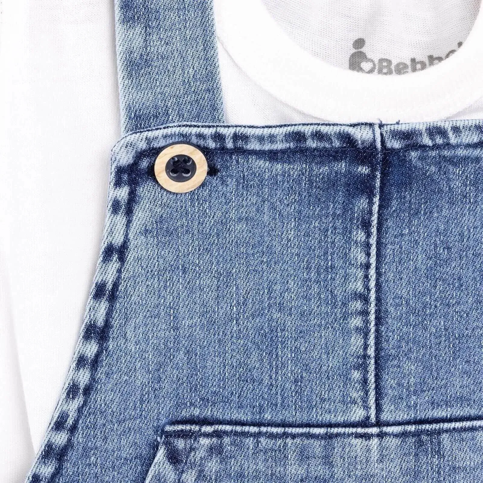 Bebbek Basic Denim Salopet Overalls - Indigo