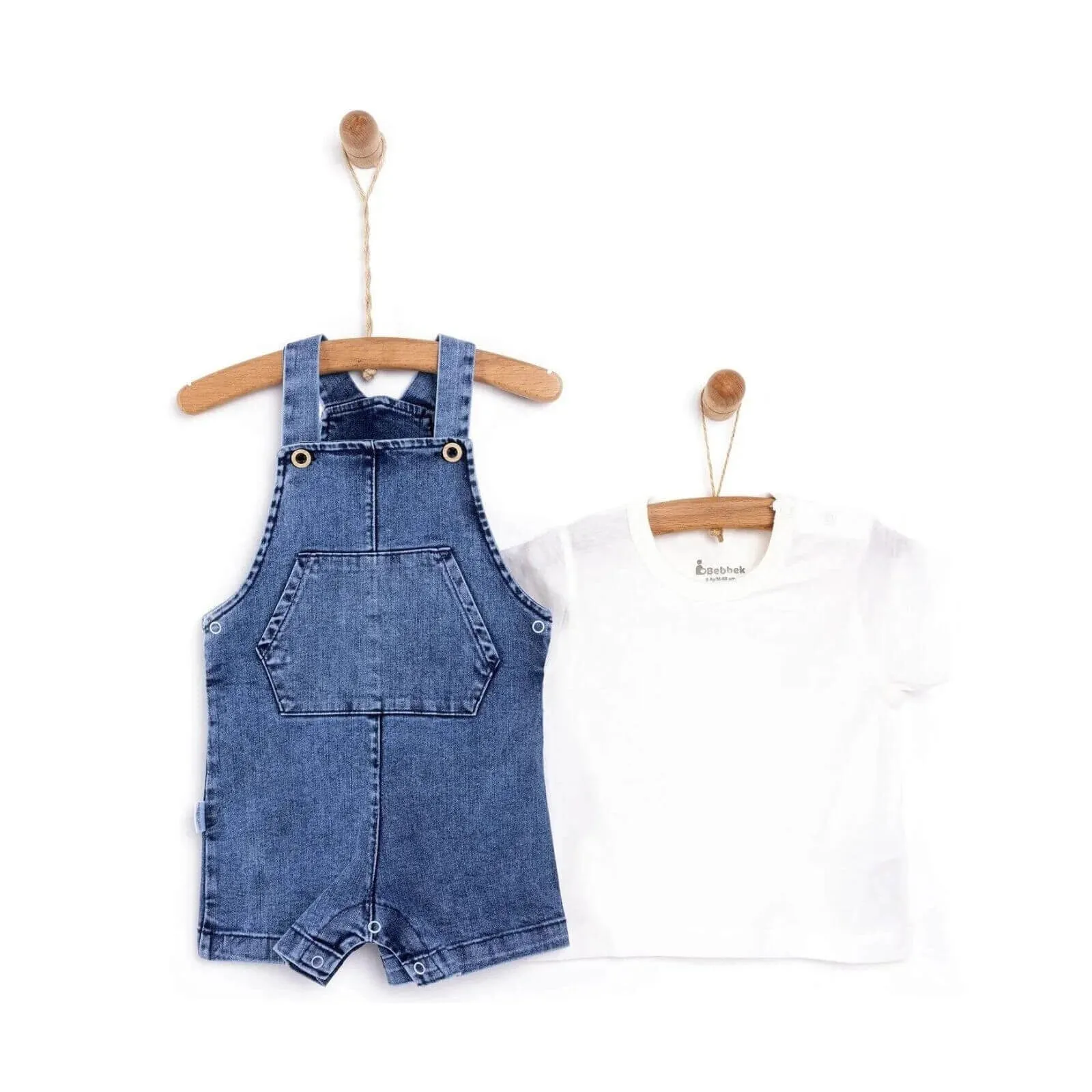 Bebbek Basic Denim Salopet Overalls - Indigo