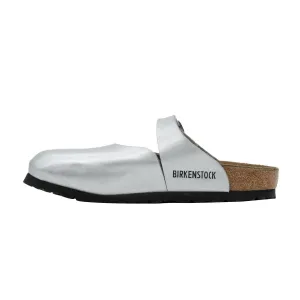 Birkenstock Slipon Clogs Rubber Silver Colour For Women