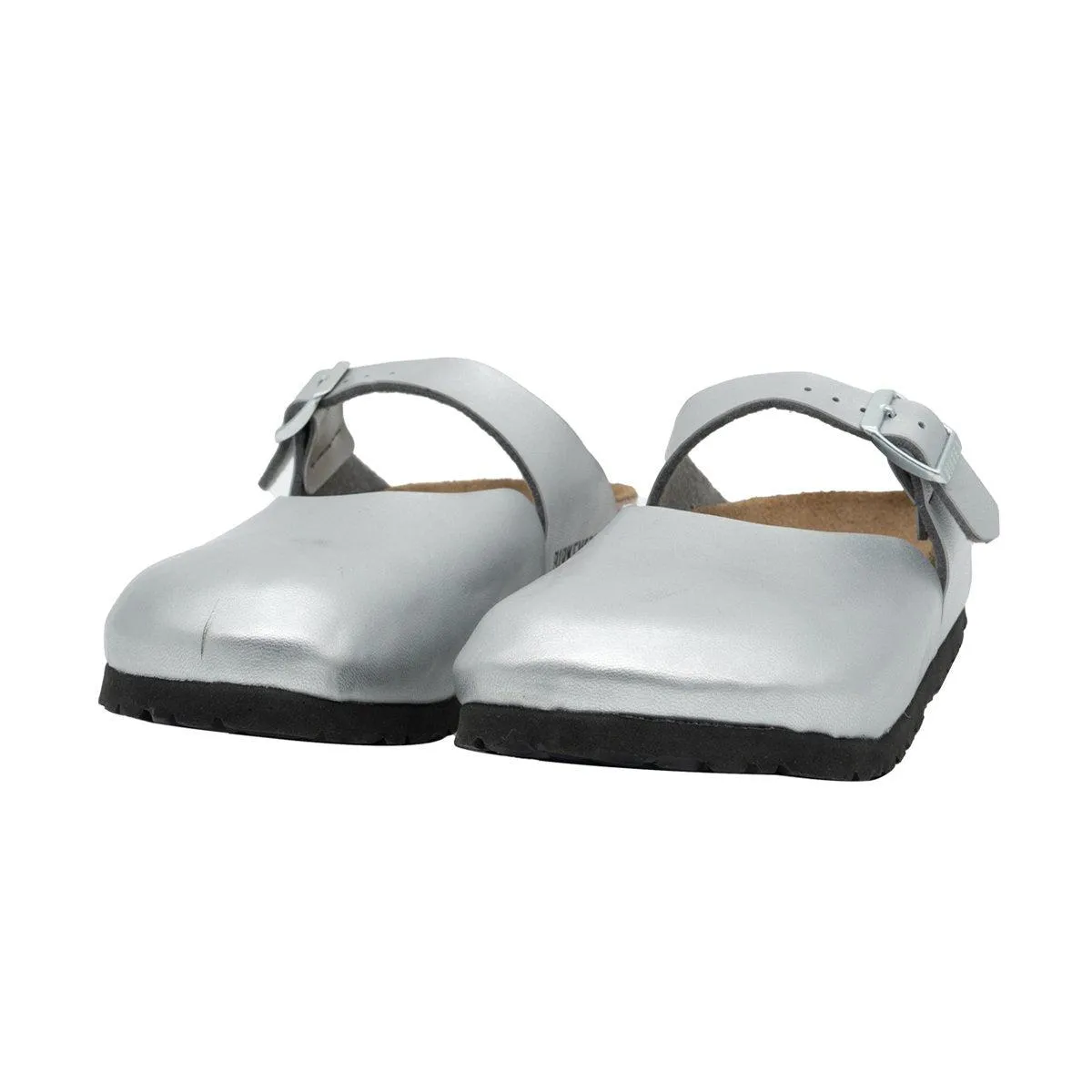 Birkenstock Slipon Clogs Rubber Silver Colour For Women