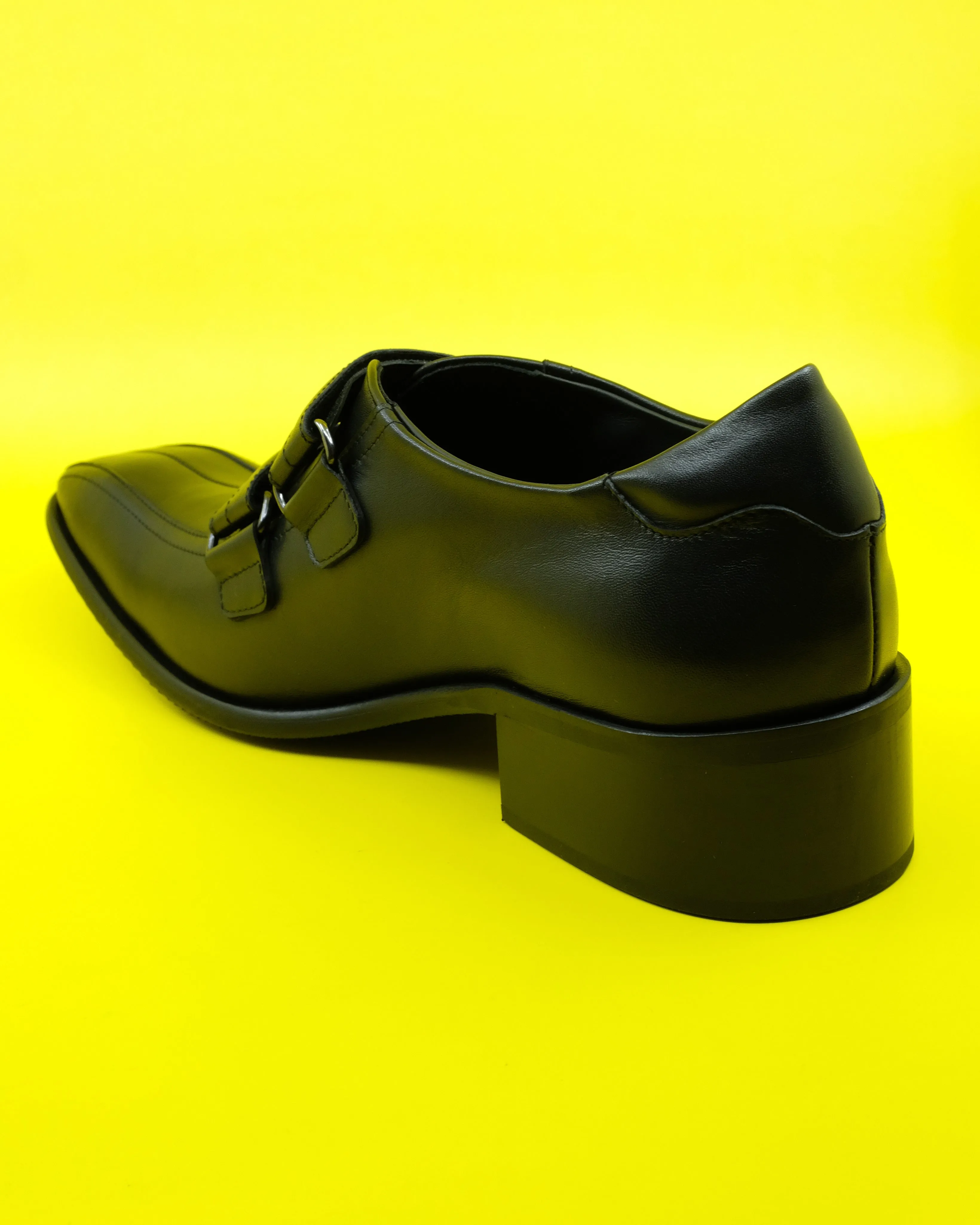 Black Leather Sporty Snout Loafer