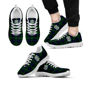 Black Watch Tartan Sneakers with Family Crest