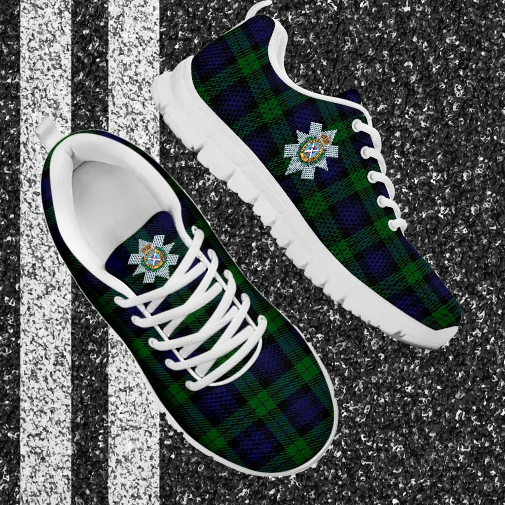 Black Watch Tartan Sneakers with Family Crest