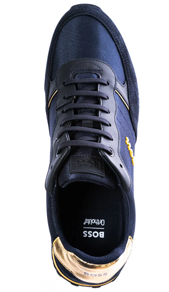 BOSS Parkour-L_Runn_nymx Trainer in Navy & Gold