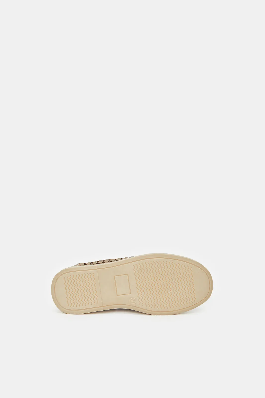 Boys Beige Woven Loafer