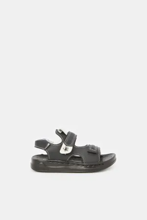 Boys Black Sporty Sandal