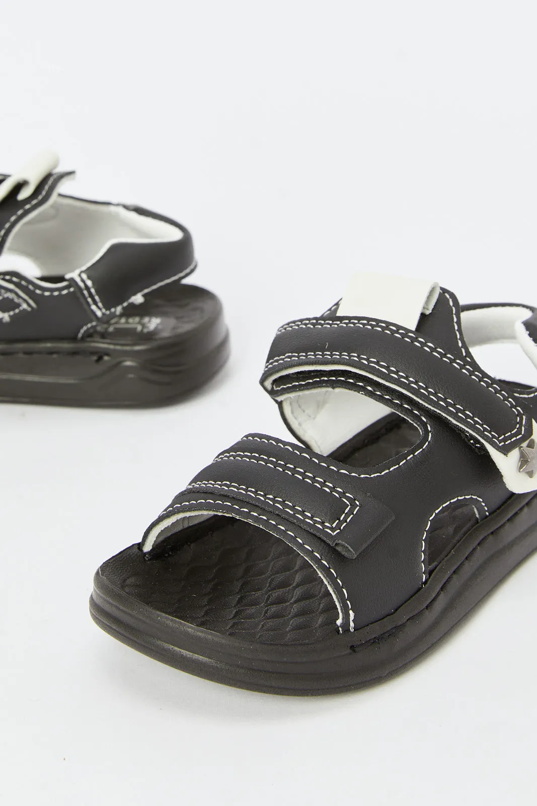 Boys Black Sporty Sandal