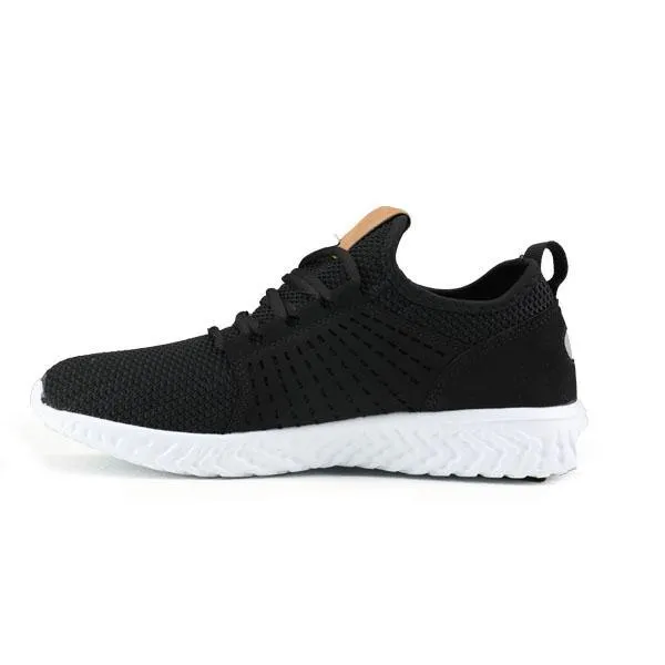 BOYS SOLE LACE UP TRAINERS - BLACK AND WHITE