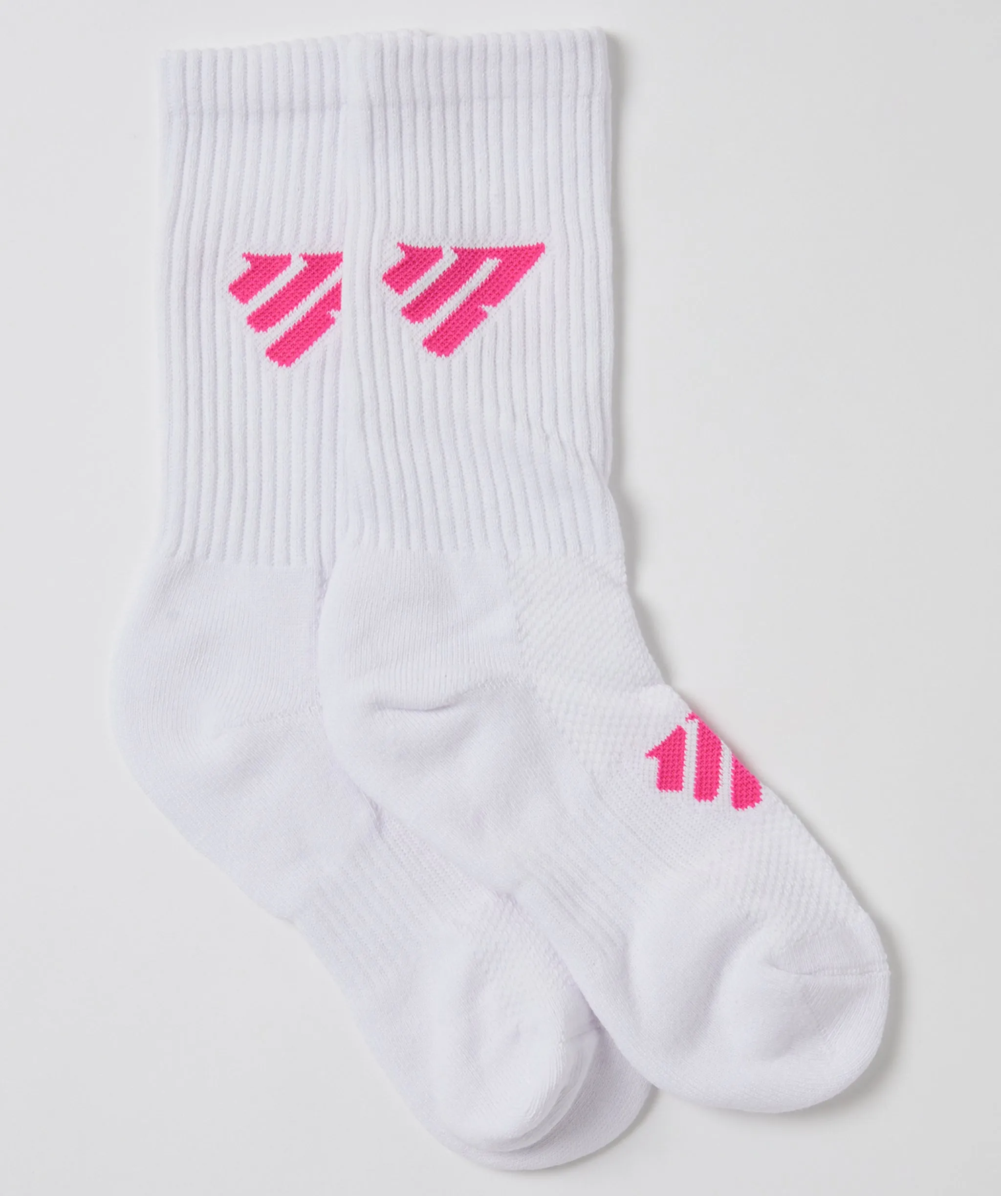 Bubblegum Pink Crew Socks