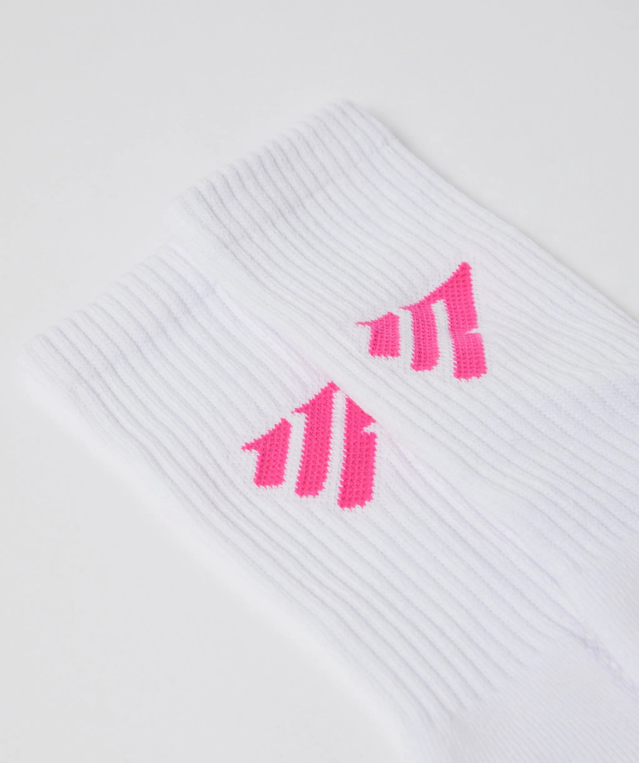 Bubblegum Pink Crew Socks