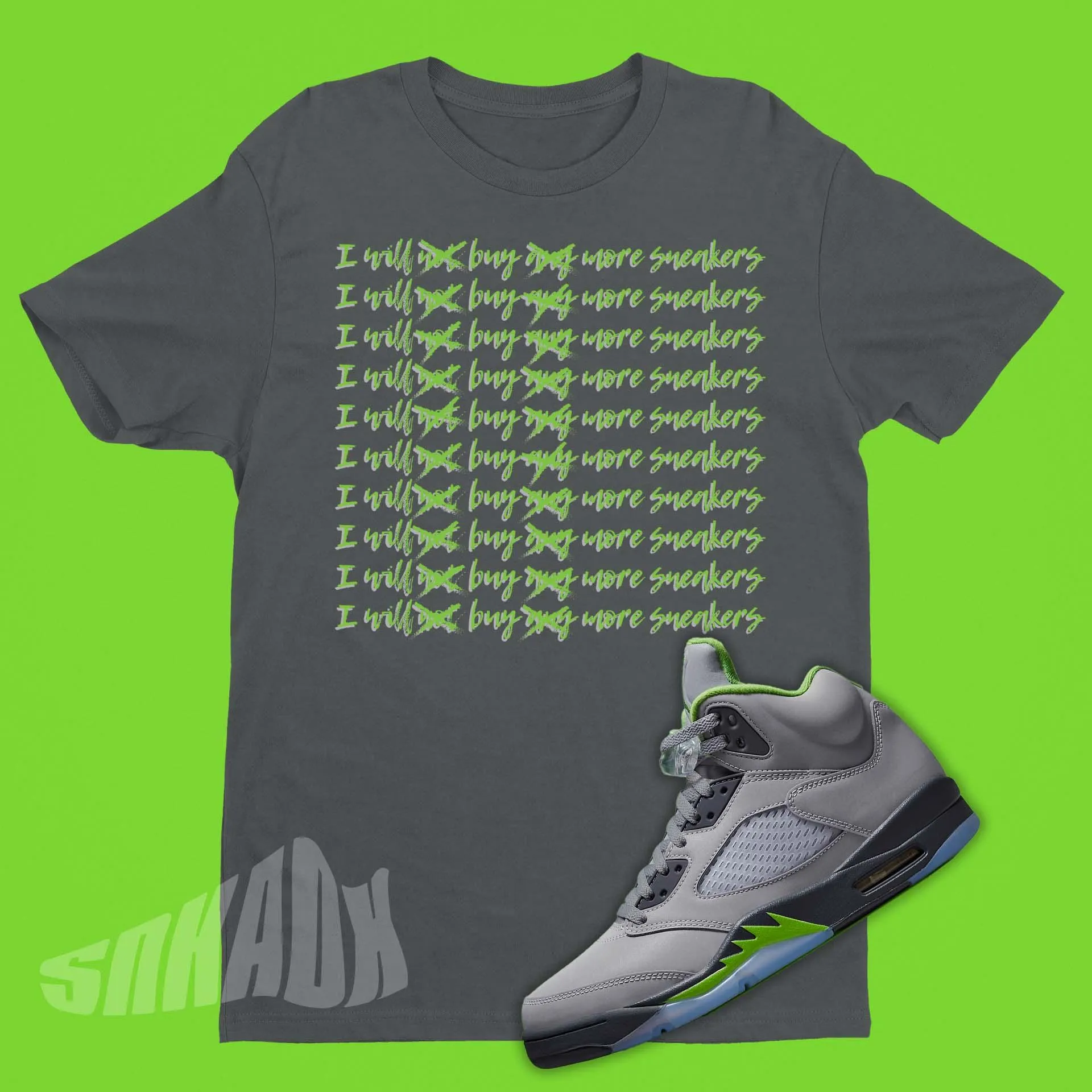 Buy More Sneakers Shirt To Match Air Jordan 5 Green Bean