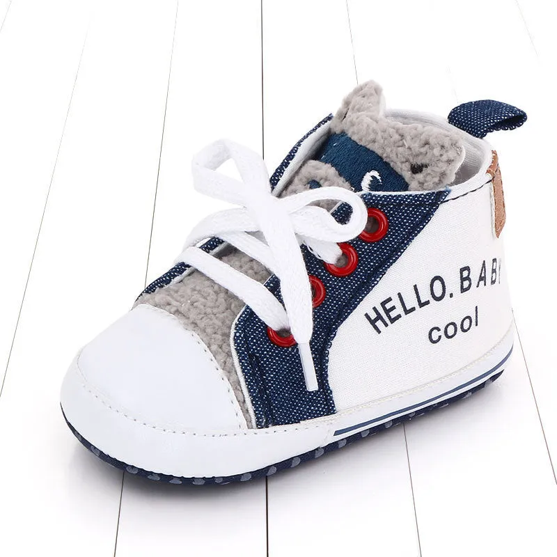 Canvas shoes color matching letters walking