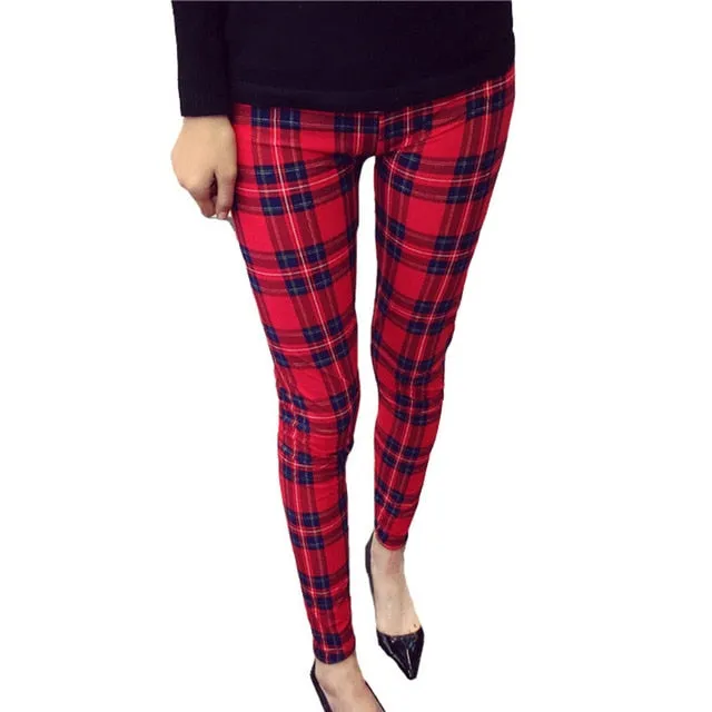 Casual Leggings Women Black Plus Size Elastic