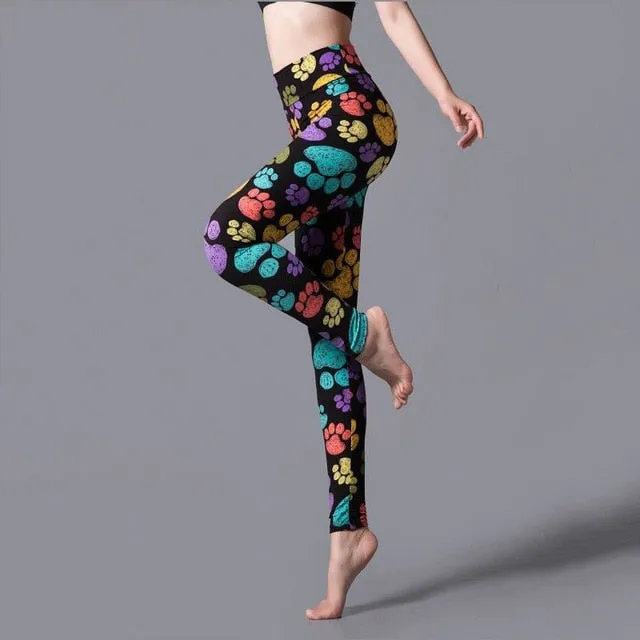 Casual Leggings Women Black Plus Size Elastic