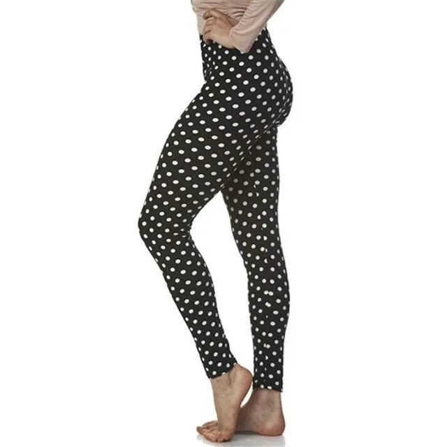 Casual Leggings Women Black Plus Size Elastic