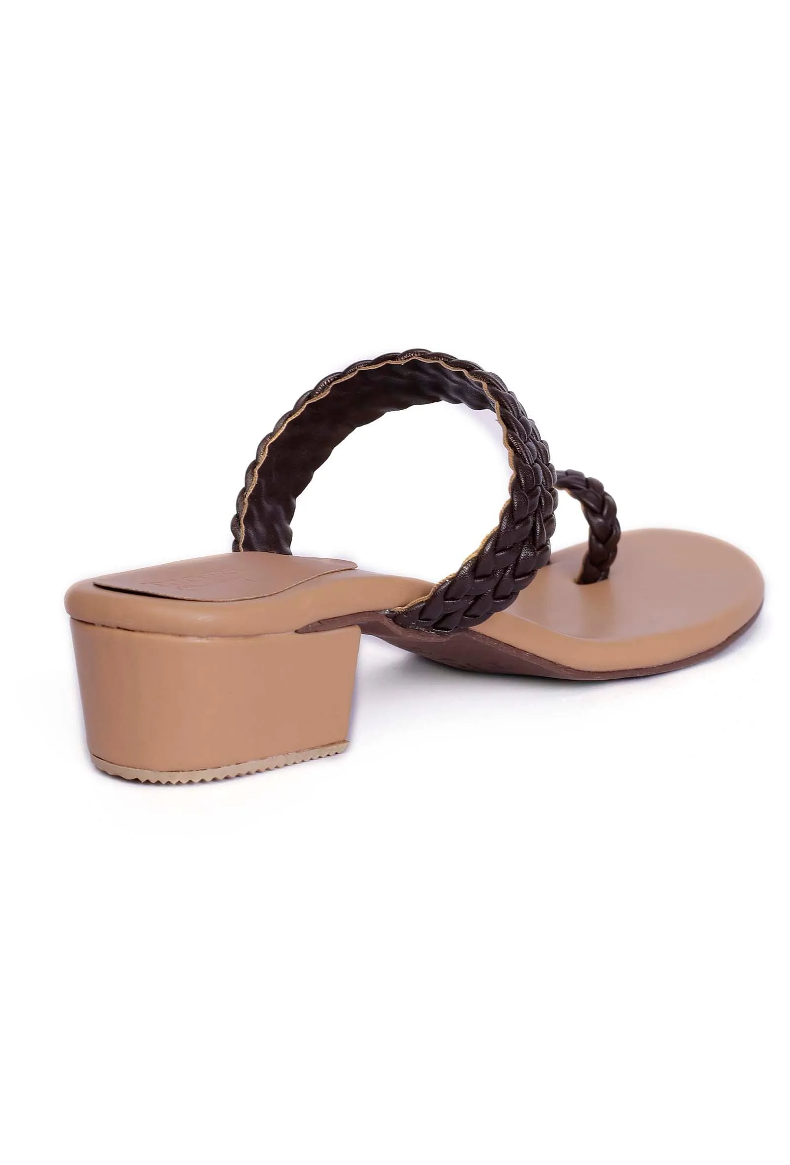 Classic Black Knotted Cruelty Free Leather Sandals