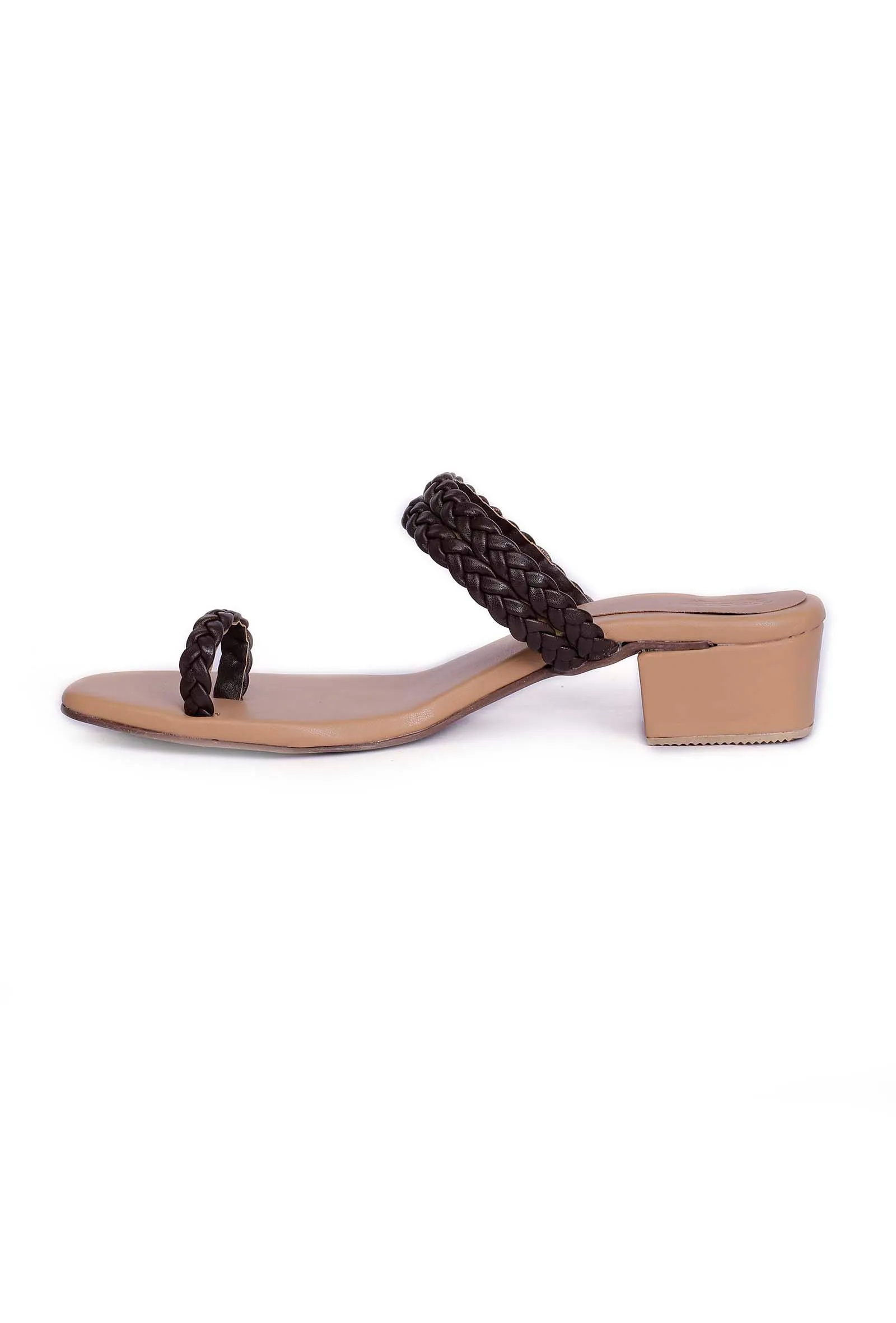 Classic Black Knotted Cruelty Free Leather Sandals