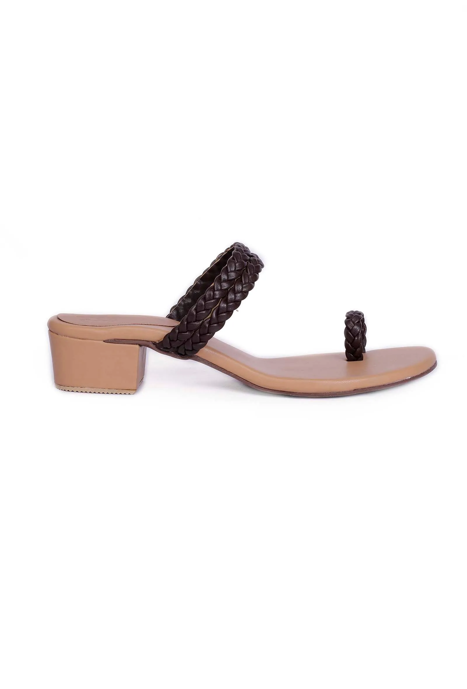 Classic Black Knotted Cruelty Free Leather Sandals