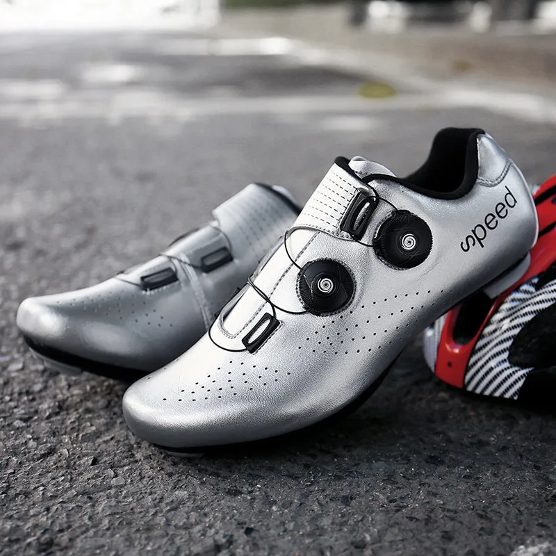 Colorful reflective mountain shoes with bicycle lock