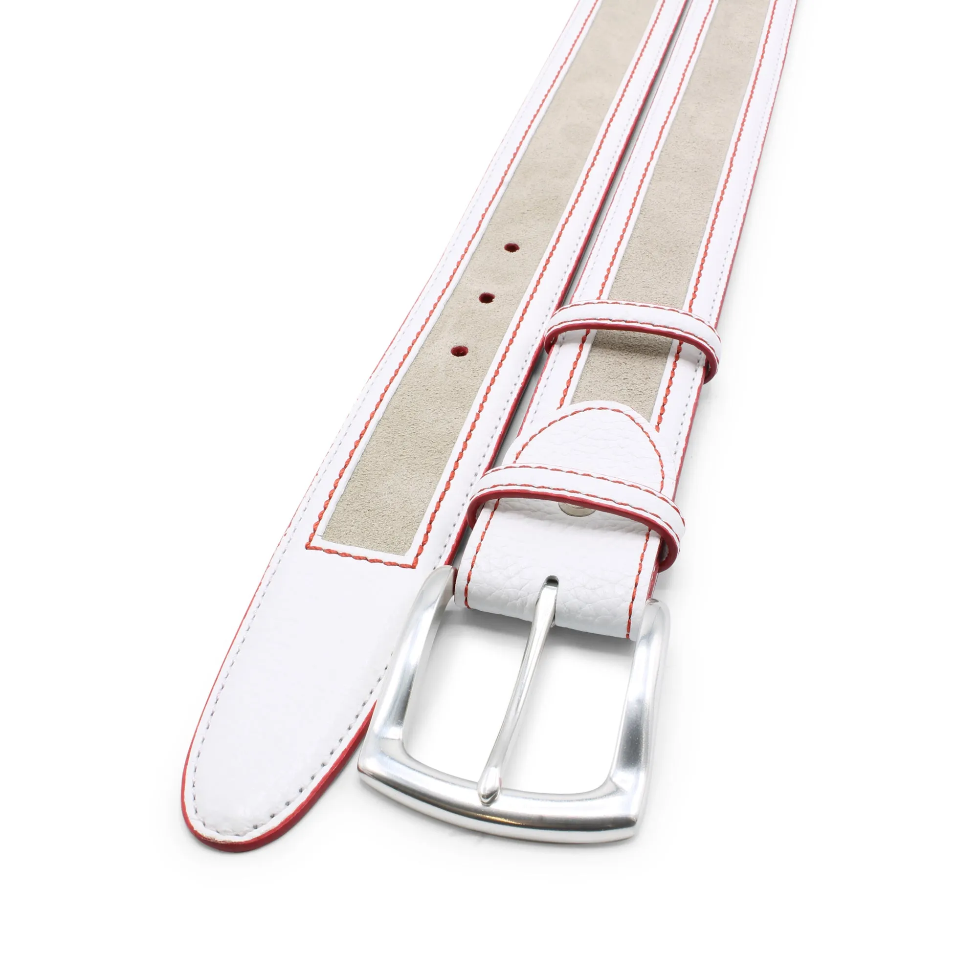 Coltrane Sport White/Stone/Red Mix Belt